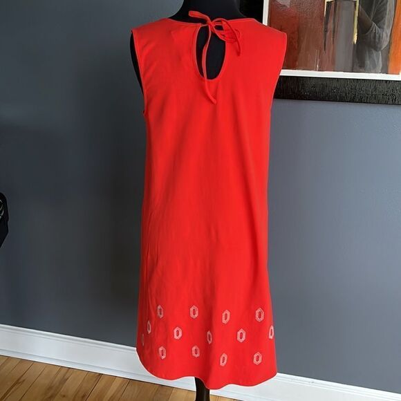 Nic + Zoe poppy stretch knit embroidered medallion shirt midi dress. Small. - Picture 6 of 8